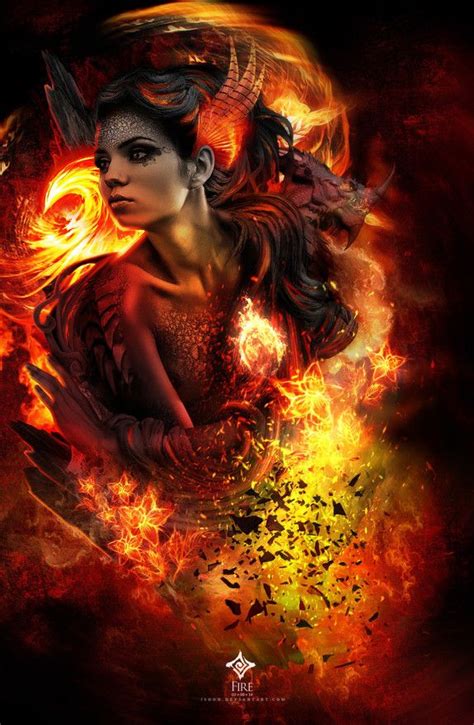 Fire By Jsonn Shadowness Fantasy Art Women Flame Art Female Art
