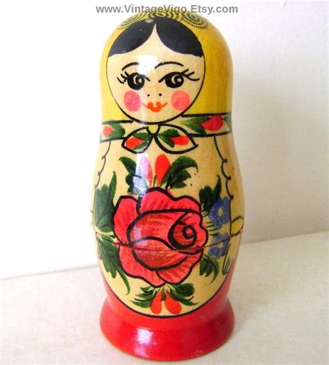 Vintage Nesting Dolls Sale Russian Matryoshka Wooden Stacking Etsy
