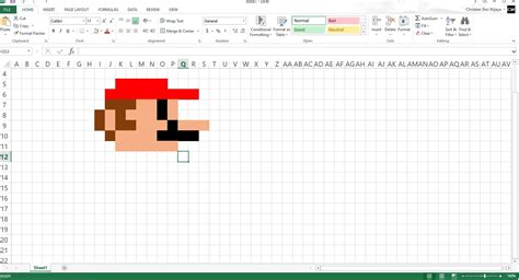 Pixel Art Excel Template