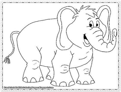 Elephant Coloring Pages Printable Free Printable Kids