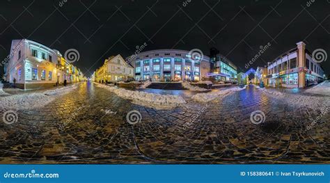 Grodno Belarus December 2018 Full Seamless Night Hdri Panorama 360