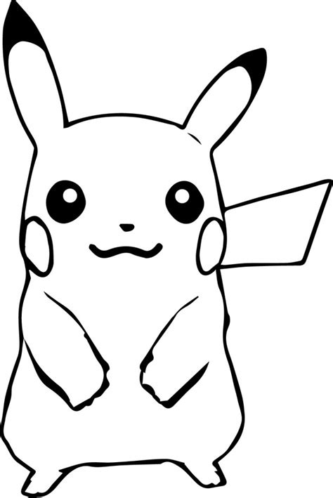 Coloriage Portrait De Pikachu Dessin Gratuit à Imprimer