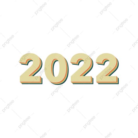 Christmas New Years Vector Png Images Vintage Rainbow Color 2022 New