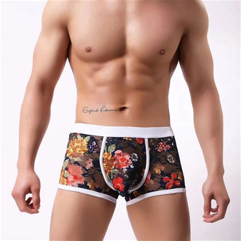 2018 New Lace Men Underwear Men Shorts Underwear Male Fashion Underpants Breathable Male Sexy