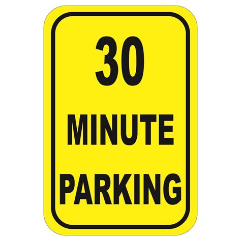 30 Minute Parking aluminum sign - Winmark Stamp & Sign - Stamps and Signs