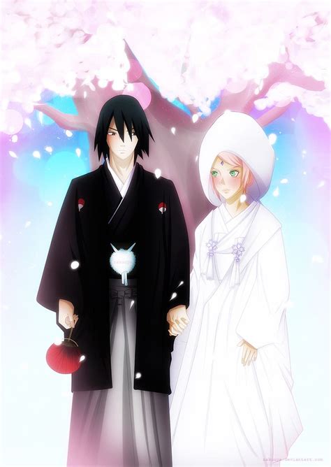 Their Wedding Day Sasusaku Sakura And Sasuke Sakura Wedding