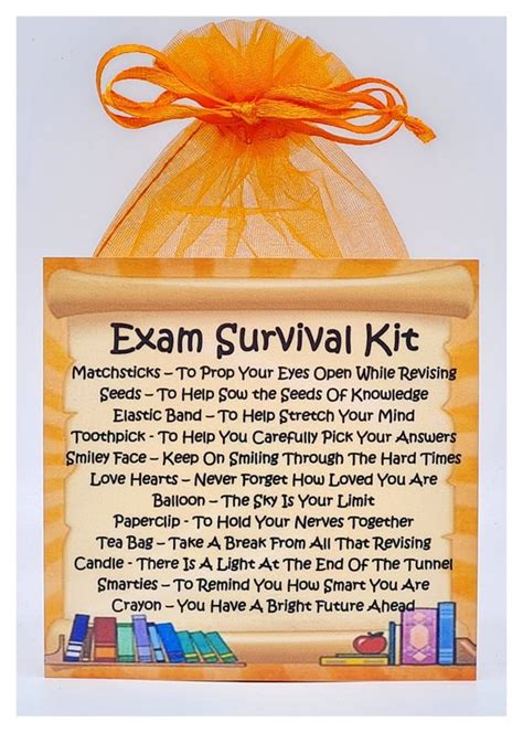 Exam Survival Kit Fun Novelty T And Card Alternative Etsy