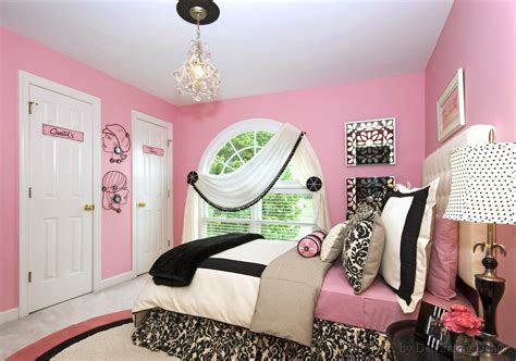 Trendy Bedroom Interior Pink Purple Teenage Girl Design