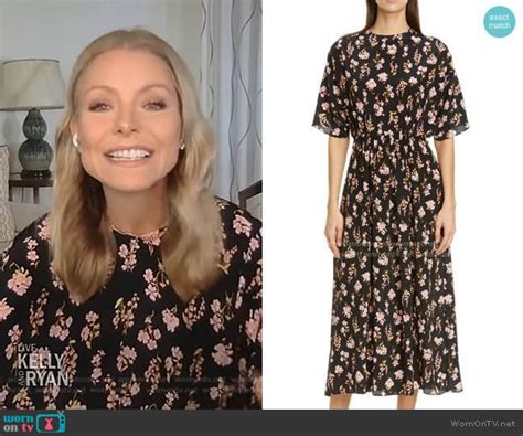 Wornontv Kellys Black Floral Dress On Live With Kelly And Ryan