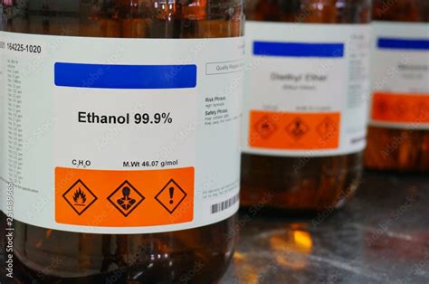 Bottle Of Ethanol C H O With Properties Information And Its Chemical
