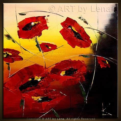 Poppies ⋆ Art By Lena Painting Poppy Art Flower Painting