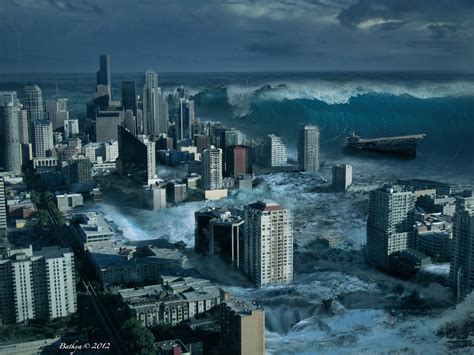 Create A City Flooded By A Tsunami In Photoshop