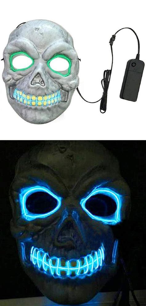 Led Skull Halloween Masks Scary Masks For Halloween Halloween Outfit