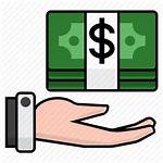 Payment Cash Clipart Money Outline Transparent Icons