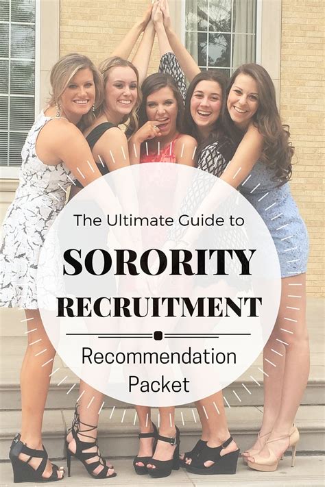 the ultimate guide to sorority recruitment recommendation packet seeking the south sorority