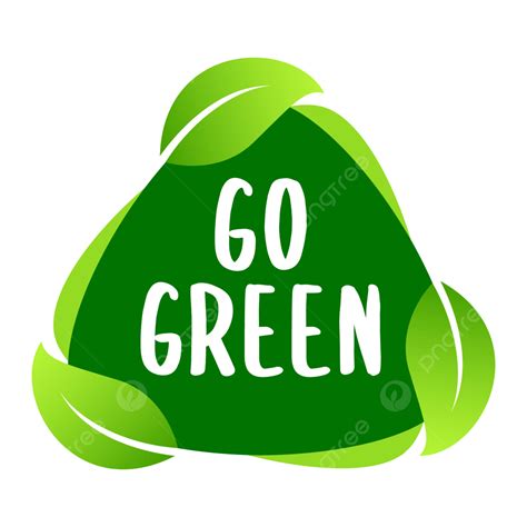 Go Green Symbol With Leaves Vector Go Green Symbol Leaves Png And