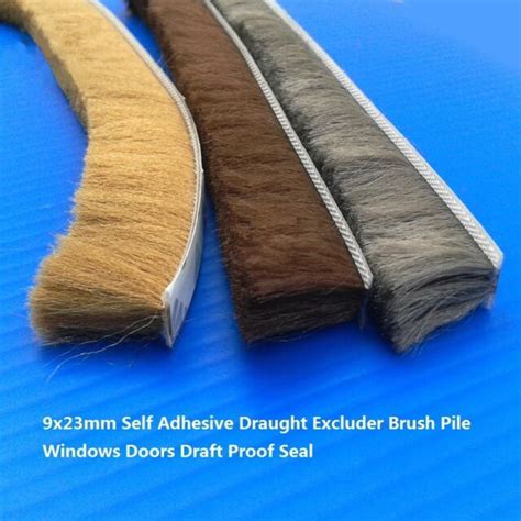 9x23mm Self Adhesive Draught Excluder Brush Pile Windows Doors Draft Proof Seal Ebay