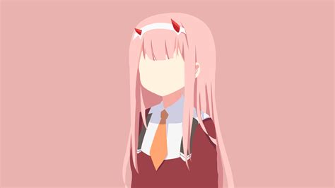 Pink Hair Minimalism Zero Two Darling In The Franxx Darling In The