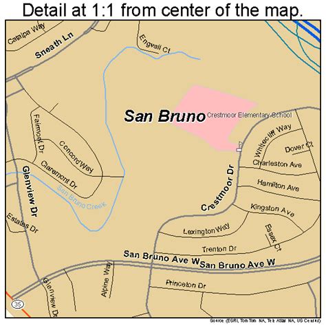 San Bruno California Street Map 0665028