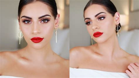 The Perfect Valentines Day Makeup♡ Red Lip Tutorial Youtube