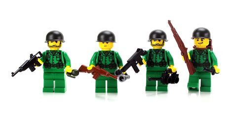 Ww2 Us Army Soldiers Squad Made With Real Lego® Minifigures