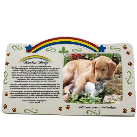 Pet Bereavement Photo Frame Rainbow Bridge Poem Pet Supplies