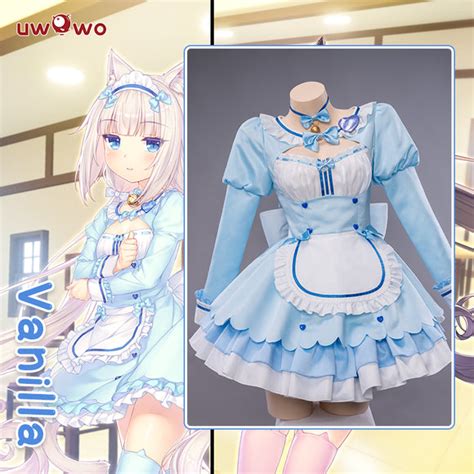 Uwowo Game Nekopara Vol4 Chocola Maid Dress Cosplay Costume Cute Pink