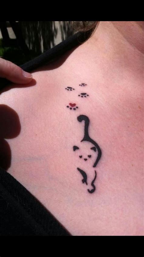42 Stunning Cat Paw Tattoo Behind Ear Image Hd