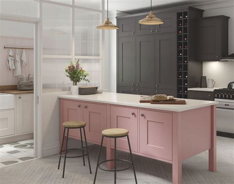 pink kitchen cabinet in a modern kitchen | Kitchen style, Pink kitchen, Pink kitchen cabinets
