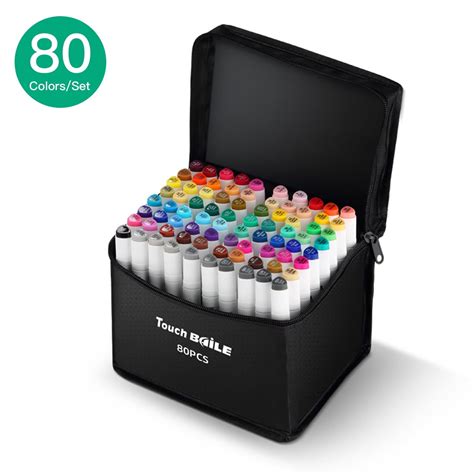 80 Colors Art Markers Set Dual Tips Broad Fine Point Brush Marker Pen