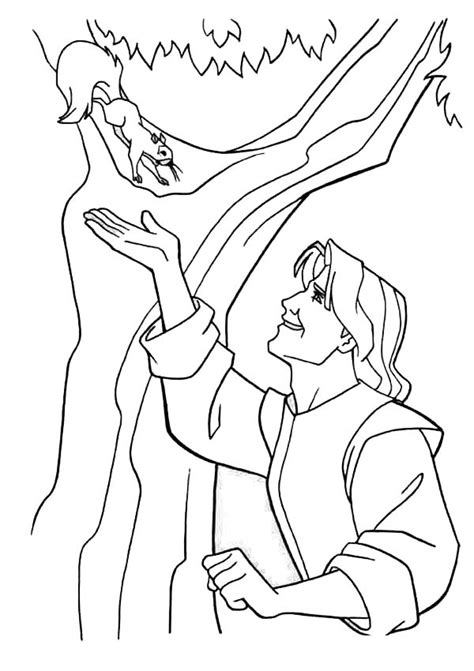 Pocahontas coloring pages outstanding pocahontas coloring pages and john smith disney princess. John Smith And Squirrel Pocahontas Coloring Page : Kids ...