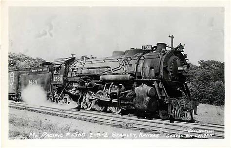 Missouri Pacific Railroad 1560 2 8 2 Steam Loco Rppc Pc Hippostcard