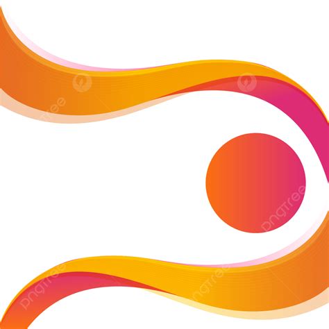 Gambar Desain Vektor Gelombang Gradien Warna Oranye Transparan Oranye