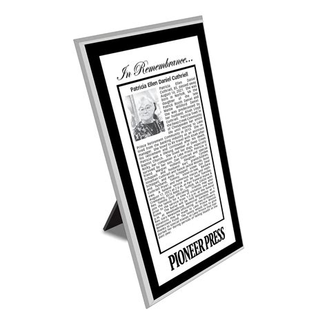 Pioneer Press Keepsake Obituary Plaque | Shop the Pioneer Press