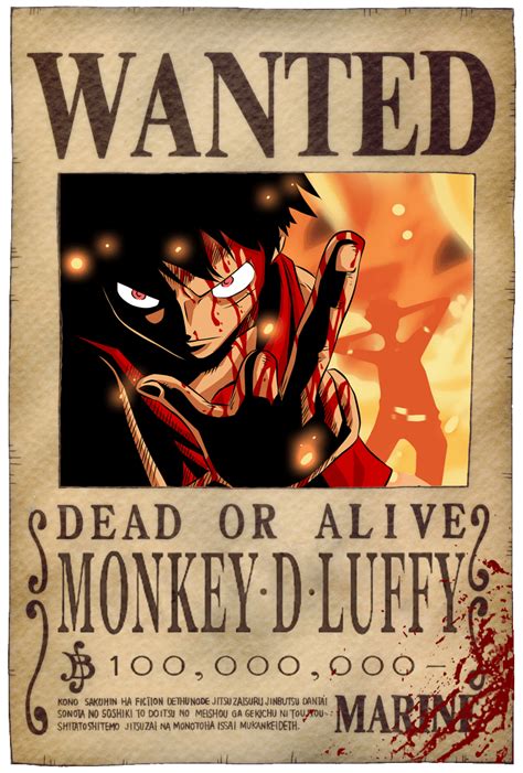 One Piece Wanted Poster Wallpaper Hd Tulisan