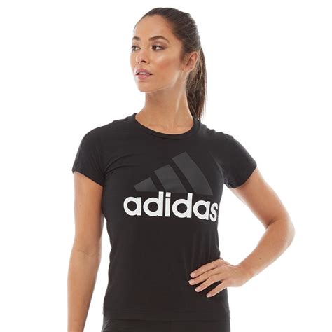 Buy Adidas Womens Athletics Essentials Linear Slim T Shirt Blackwhite