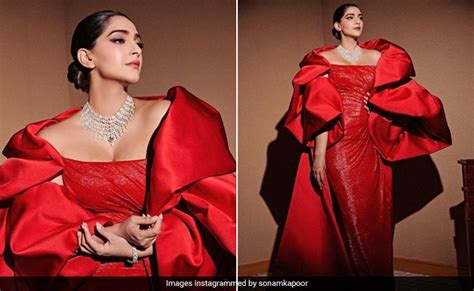 Is That A Phone Booth Because Sonam Kapoors Ruby Red Gown Is Calling