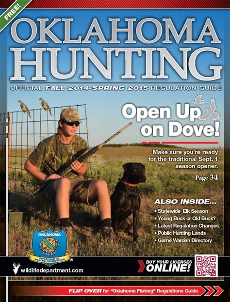 An Advertisement For The Oklahoma Hunting Magazine With A Man And His Dog