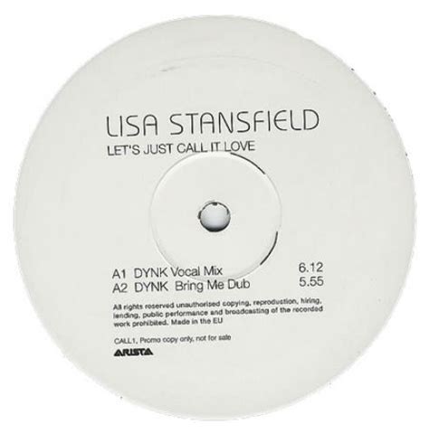 Lisa Stansfield Lets Just Call It Love Uk Promo 12 Vinyl Single 12