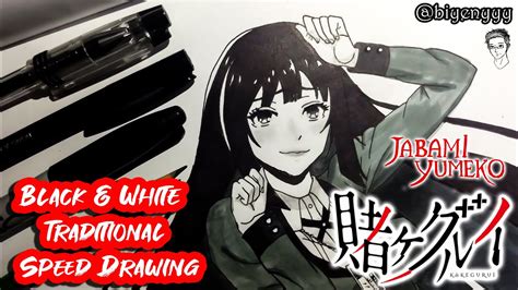 How To Draw Jabami Yumeko Kakegurui Traditional Speed Drawing Youtube