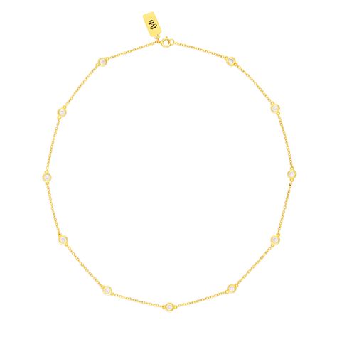 Rian Cz Necklace Gold Fyb Jewelry