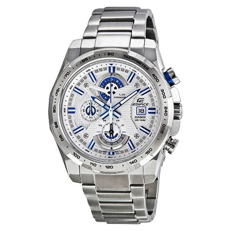 casio edifice active racing chronograph white dial stainless steel men s watch efr523d 7av