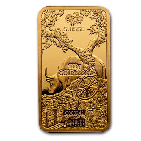 Buy 100 Gram Gold Bar Pamp Suisse Year Of The Ox In Assay Apmex