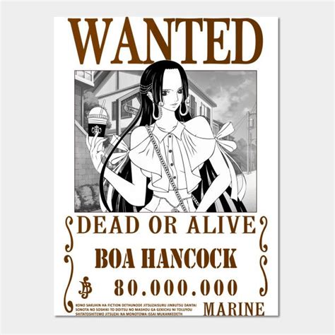 Boa Hancock One Piece Wanted By Teedream Prints Wanted Art Prints