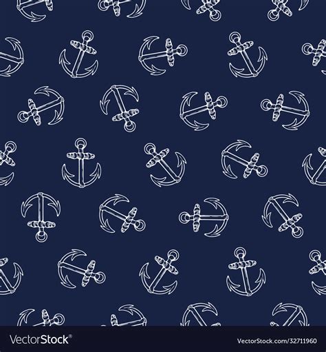 Anchor Seamless Pattern Royalty Free Vector Image
