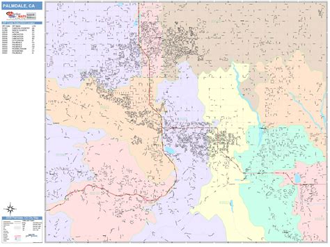 Palmdale California Wall Map Premium Style By Marketm