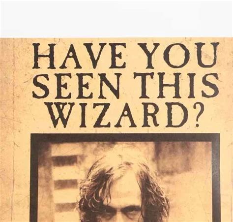 Póster Cartel Sirius Black Wanted Harry Potter Azkaban Buboba Market