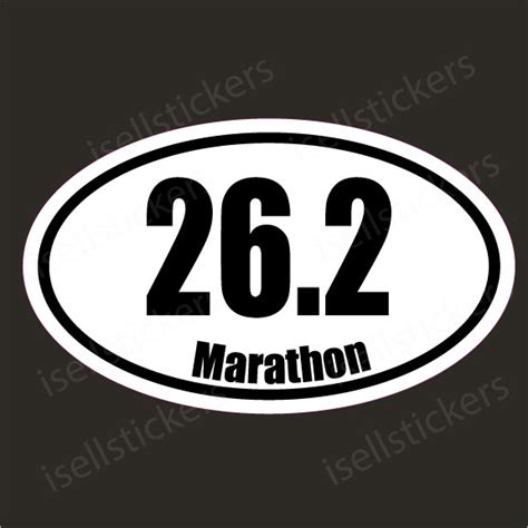 Marathon 262 Miles Run Race Running Bumper Sticker Window Decal