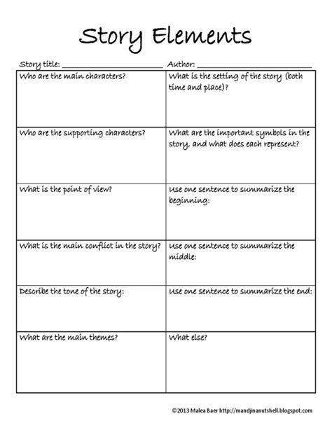 This Short Story Elements Chart Helps Students Sort Out Different