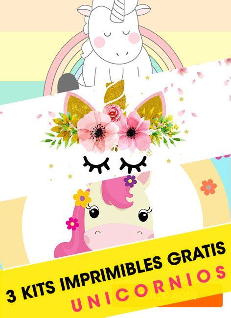 3 ♥ Kits De Unicornios Gratis Para Imprimir Super Completos En